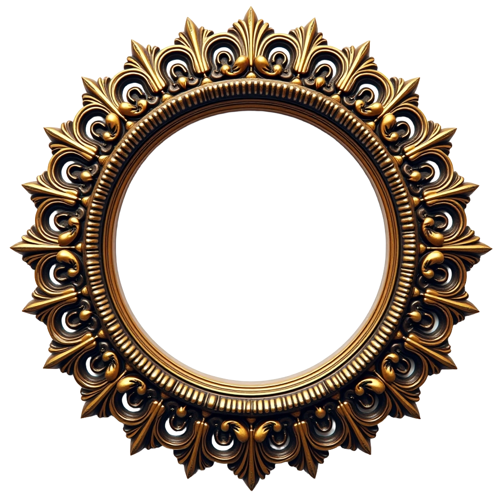 Ornate Round Frame